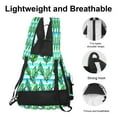 thumbnail image 4 of Pickleball Bag with Padded Back, Green Leaves Multi-Compartment Paddle Backpack, Lightweight Nylon Sports Bag for Men & Women, 4 of 8