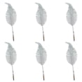 thumbnail image 1 of Yuarrent Abrazadera de hojas de brillo de simulación de Navidad, 6 uds., decoración de Navidad, pluma de plástico de simulación para vacaciones, bodas Kits de decoración para fiestas Numero 3 Yuarrent HA045229-03, 1 of 6