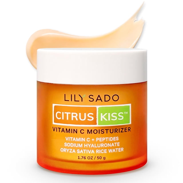 LILY SADO CITRUS KISS Crema hidratante con vitamina C - Loción hidratante facial diaria vegana natural antiarrugas - Hidrata, suaviza, reafirma y tonifica para una piel saludable, brillante y radiante