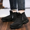 thumbnail image 2 of Chenyee Snow Boots for Mens Water-proof Winter Furry Lined Warm Ankle Booties Zipper Up Slip On Walking Shoes, 2 of 6