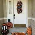 thumbnail image 4 of YouLoveIt Halloween Decoration Wreath Pumpkin Boo Wreath for Front Door Halloween Party Hanging Halloween Porch Decor Pumpkins Halloween Wreath Hanging Welcome Wreath, 4 of 8