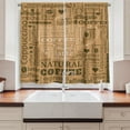 thumbnail image 2 of Ambesonne Pale Brown Kitchen Curtains, Hot Coffee Beverage, 55"x39", Pale Brown, 2 of 3