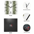 thumbnail image 2 of Dark Green Wooden Wall Clock Silent Non Ticking, Modern Gradient Vertical Stripes Geometric Square Wall Clocks Battery Operated, Decor Clock for Home Office, Living Room, Kitchen, 12 Inch, 2 of 9