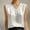 White, variant on Womens Tank Tops Loose Fit Sevevn Women's Summer Casual And Fashionable Solid V-neck Round Sleeveless Top V Neck Tank Tops For Women