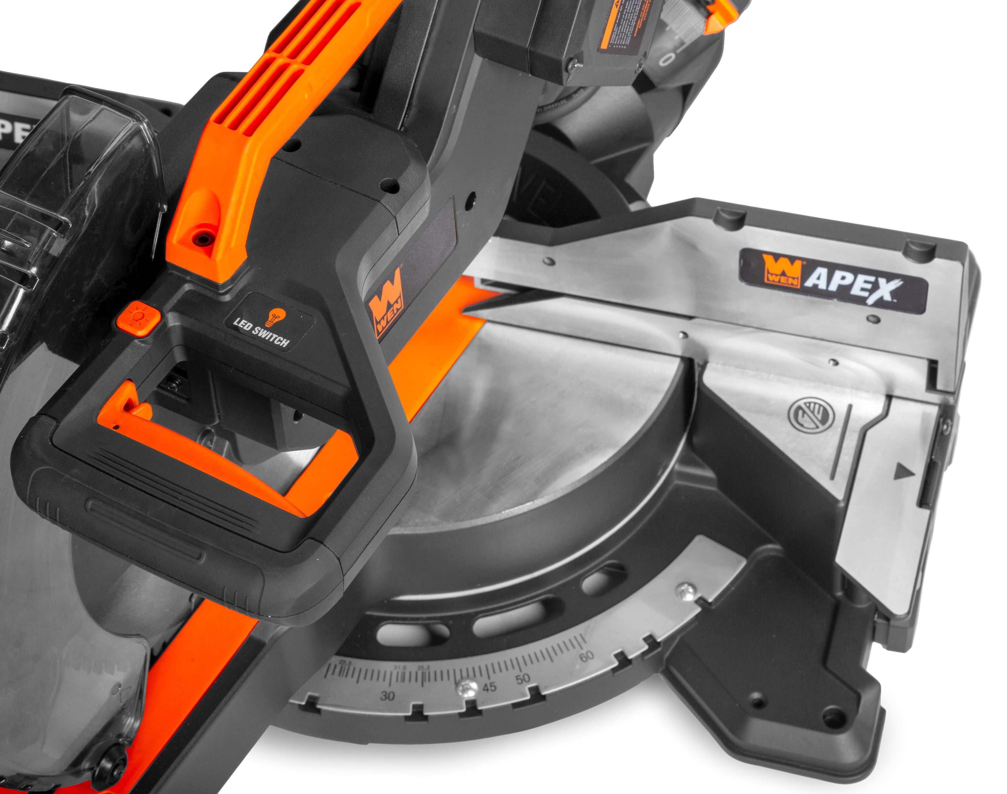 WEN MM1512 15A 12 in. Dual-Bevel Sliding Compound Miter Saw, LED Cutline