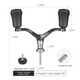 thumbnail image 2 of Reel Replacement Rocker Arm, Handle Grip Part, Alloy Square Pattern/ Hexagonal Style Reel Single/ Double Handle Grip Compatible For 1000-4000 Model Spinning Fishing Reel, 2 of 6