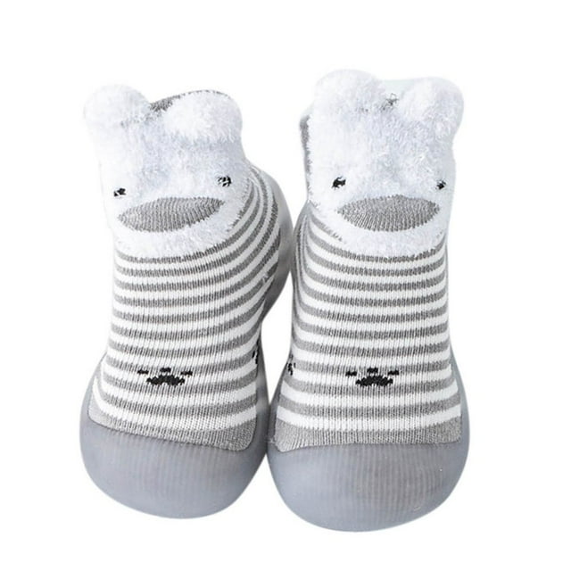 Infant Toddler Baby Cartoon Animals Non-slip First Walkers Elastic Socks Shoes