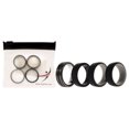 thumbnail image 1 of Juego de anillos dobles de boda de silicona de 2 capas - Negro de ROQ para hombre - Anillo de 4 x 8 mm, 1 of 1