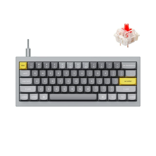 Teclado Keychron Q4 Alámbrico Mecánico Personalizado QMK/VIA Gris
