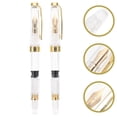 thumbnail image 4 of 2Pcs Transparent Fountain Pens Portable Fountain Pens Piston Fountain Pens Calligraphy Pens, 4 of 8