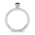 thumbnail image 3 of High 4mm Round Rhodolite Garnet Sterling Silver Ring, 3 of 11