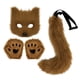 thumbnail image 4 of Conjunto de guantes y máscara Strade Fareast Limited disfraz de animal caqui, 4 of 8