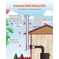 thumbnail image 2 of VEVOR Kit Mural pour Cheminée de 6 Pouces, Acier Inoxydable 304, Kit Mural Extérieur avec Capuchon Coupe-Vent, Support de Montage Réglable, Support de Base pour Toit Extérieur, Argent, 2 of 9