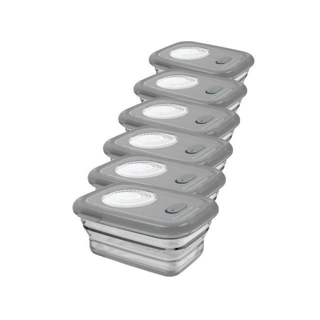 Collapsible Silicone Food Storage Container -860ml - Blue - Pack Of 6