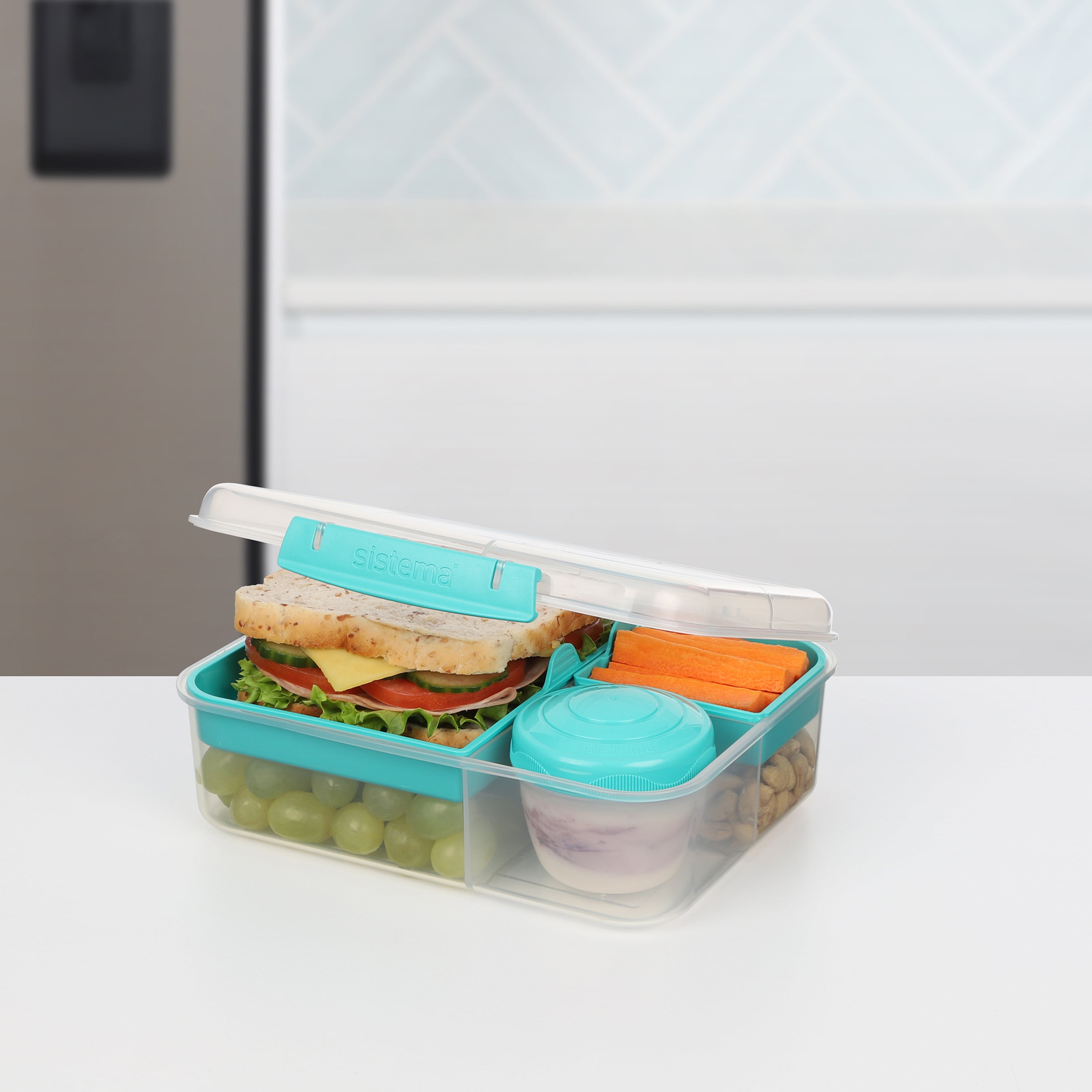 Sistema To-Go 5.9 Cup Lunch Cube Plastic Food Storage Containers
