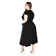 thumbnail image 3 of Vestido envolvente de terciopelo Roman Fashion /Tallas Extras, 3836 (Negro) negro 38, 3 of 6