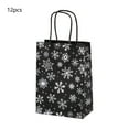 thumbnail image 2 of 12 Pcs Christmas Kraft Paper Bag Bronzing Gift Bags Silver Foil Black Gift Treat Goodie Bag with Handle for Holiday New Year Party Packaging Decor, 2 of 6