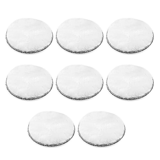 Uxcell 5'' Almohadillas de pulido de gancho y bucle de lana blanca 8 paquetes