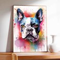 thumbnail image 2 of Boston Terrier Dog Art - Watercolor Style Wall, Home or Apartment Decor - Sweet Poster Print Gift for Puppy Lovers, Dog Lovers, Women, Girls, Kids, Baby Room, Nursery, 2 of 5