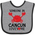 thumbnail image 3 of Inktastic Someone In Cancun Loves Me Boys or Girls Baby Bib, 3 of 4