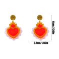 thumbnail image 3 of Xihbxyly Pendientes de San Valentín, Diseño de Corazón Romántico, Ligeros y Cómodos, Ideales para Citas o Uso Diario, Regalo Perfecto para Tus Seres Queridos, Tamaño 6 X 3,7 Cm, Juego de 2., 3 of 6
