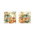 thumbnail image 1 of Great Art Now Watercolor Harvest Teal and Orange Pumpkins by Tre Sorelle Studios 2 Piece Canvas Art Set Each 14"W x 14H, 1 of 3