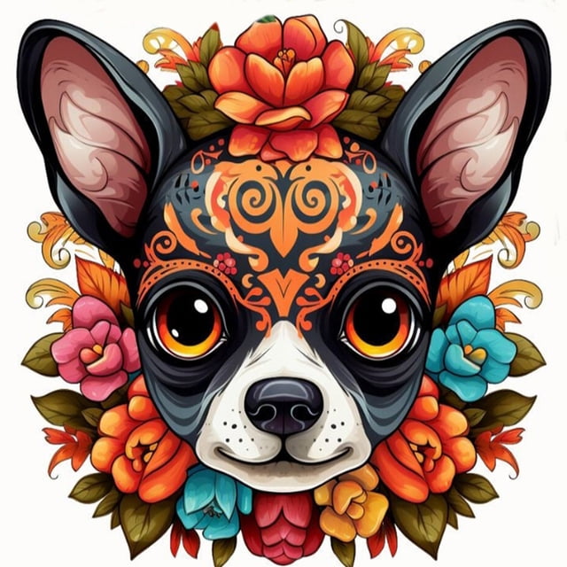5D DIY Pintado Cabeza Perro Kit Del 30x30cm