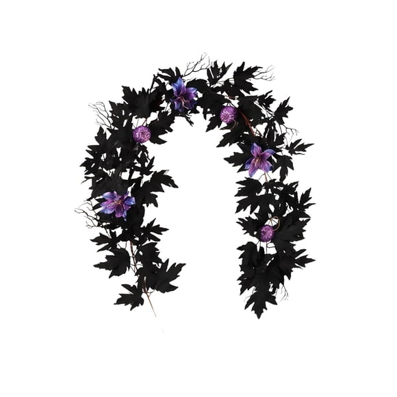 Hearth & Gear Couronne de l'Action de Grâce Couronne de Feuilles d'Érable Noires de l'Action de Grâce Vigne de Feuilles d'Automne Fleurs d'Automne pour la Maison pour l'Intérieur Cueillettes de Fleurs d'Hiver Panneaux Muraux de Fleurs Roses Chaudes Fleurs Fleurs de Pâques et