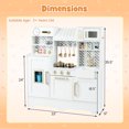 thumbnail image 3 of Gymax Kids Play Kitchen w/ Stoves Faucet Sink Clock Coffee Machine Range Hood White, 3 of 10