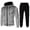 Gray, variant on Odeerbi Solid Color Sweatsuits 2 Piece Set for Men 2025 Fashion Color Sets Hood Wear Lounge Wear Suit Sport Set Tops+Pants Blue