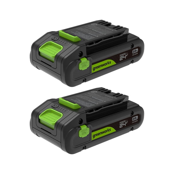 Greenworks 24V Battery 2-Pack with 2.0 Ah Batteries, PowerAll, K2D4NNAA2