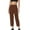 Coffee, variant on Pull On Dress Pants Women Petite,High Waisted Straight Leg Work Pants Business Office Trousers with Pockets Slacks