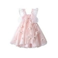 thumbnail image 3 of Douhoow 1-8 Years Princess Girls Tutu Dress Pink Butterfly Wings A-line Dress Sleeveless Mini Dress, 3 of 9
