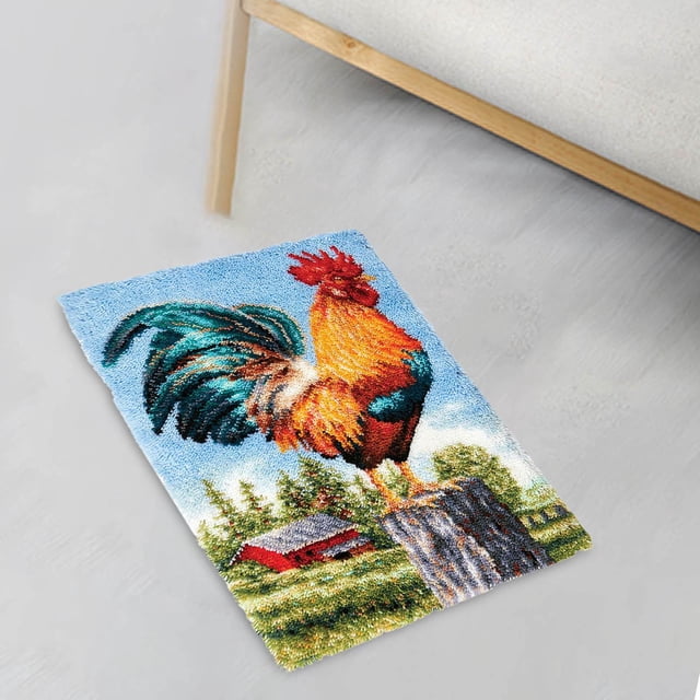 Handmade Latch Hook Rug Animal Pattern Unfinished Embroidery Carpet Set