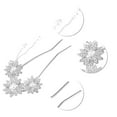 thumbnail image 5 of Unique Bargains 1 Pc Classic Flowers Tassel Hair Pins Hair Clips for Women 4.84"x2.52"x0.47" Silver Tone, 5 of 5