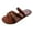 Brown, variant on Anuirheih Slip on Sandals Women,Women's Flat Shoes Ladies Beach Sandals Summer Non-Slip Causal Slippers(Brown)