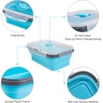 thumbnail image 6 of Collapsible Food Storage Containers with Airtight Lid, Small and Large Stacking Silicone Collapsible Meal Prep Container Set for Leftover, Microwave Freezer Dishwasher Safe, Set of 4, 4 Sizes, 6 of 9