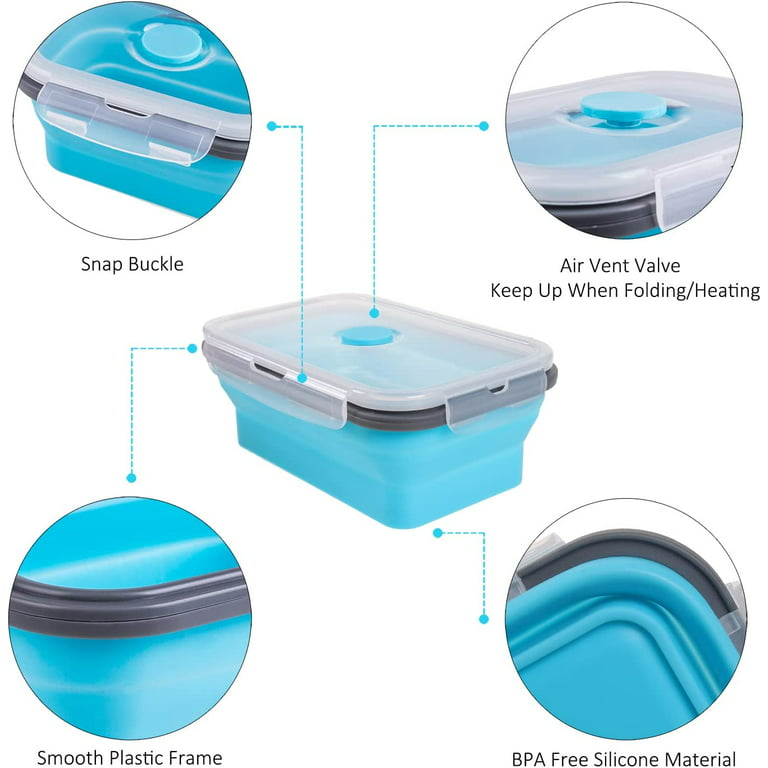 Annaklin Collapsible Food Storage Containers with Lid & Air Vent