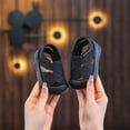 thumbnail image 2 of (0-4.5Years) Boys Girls Closed Toe Sandals Soft Sole Anti-Collision Summer Non-Slip Beach First Walker Shoes for Toddler Kids Black 7 Toddler(24), 2 of 8