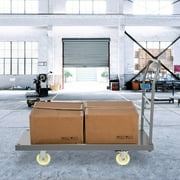 BENTISM Platform Truck, 2000 lbs Capacity Steel flatbed Cart, 47" Length x 24" Width x 32" Height Flat Dolly, Hand Trucks with 5" Nylon Casters, Heavy-Duty Utility Push Carts for Luggage Moving