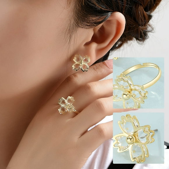 Fiudx Conjunto de Pendientes de Flores de Perlas, Joyería de Regalo para Damas