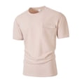 thumbnail image 4 of FRSASU Men's T-Shirts Short Sleeve Pocket Tee Soft Crew Neck Solid Color Casual Summer Basic T-shirts Beige, 4 of 8