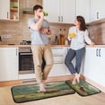 thumbnail image 6 of 2-Piece Kitchen Rugs Set Non-Slip Mats Carpet Floor for Kitchen, Bathroom (19.7"x27.6" & 19.7"x47.2") Cow in Green Rolling Hills, 6 of 7
