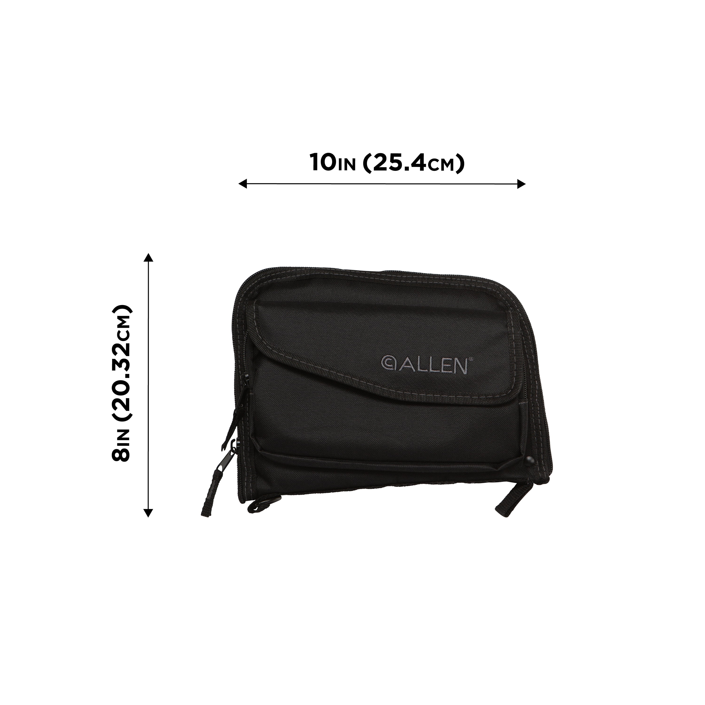 (4 pack) Allen Company Lockable Autofit Handgun Case, Black, 10" x 8"