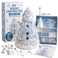 thumbnail image 3 of DIY Beaded Mini Christmas Tree Kit, Snowman Winter 3D Bead Holiday Craft Set for Adults, Tabletop Christmas Tree Making Project for Mantel, Shelf and Seasonal Decor, 5.91 Inch, 3 of 8