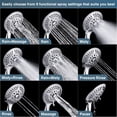 thumbnail image 2 of Alcachofa de ducha BRIGHT SHOWERS con 9 ajustes de rociado con soporte portátil cromado, 2 of 7
