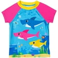 thumbnail image 2 of Baby Shark Rash Guard Tankini Top and Bikini Bottom 3 Piece Swimsuit Set Infant to Toddler, 2 of 5
