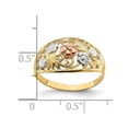 thumbnail image 3 of Ladies 14K Yellow Two Tone Flower Gold Ring, 3 of 4