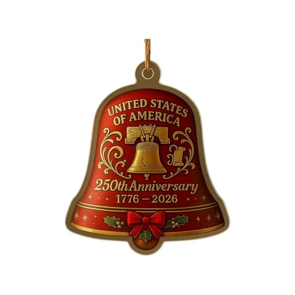 Ciwanning United States 250th Anniversary Keepsake Ornament, 250th Anniversary Acrylic Flat Ornament, for US Citizens, US 250th Ann!versary Keepsake Ornaments, United States 25Oth Anniv€rsar