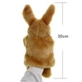 thumbnail image 3 of SHISUYAN 1PC Rabbit Toy Plush Hand Puppet Story Telling Prop Role Play Accessory Party Favor for Parent Child Brown, 3 of 8